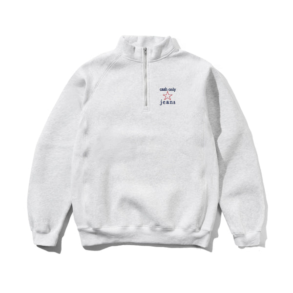 Cash Only Star Quarter Zip, Ash