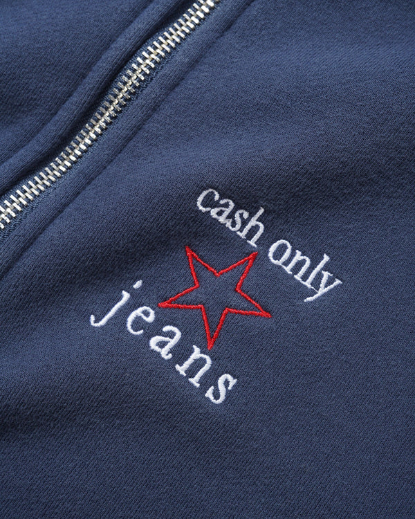 Cash Only Star Quarter Zip, Washed Navy