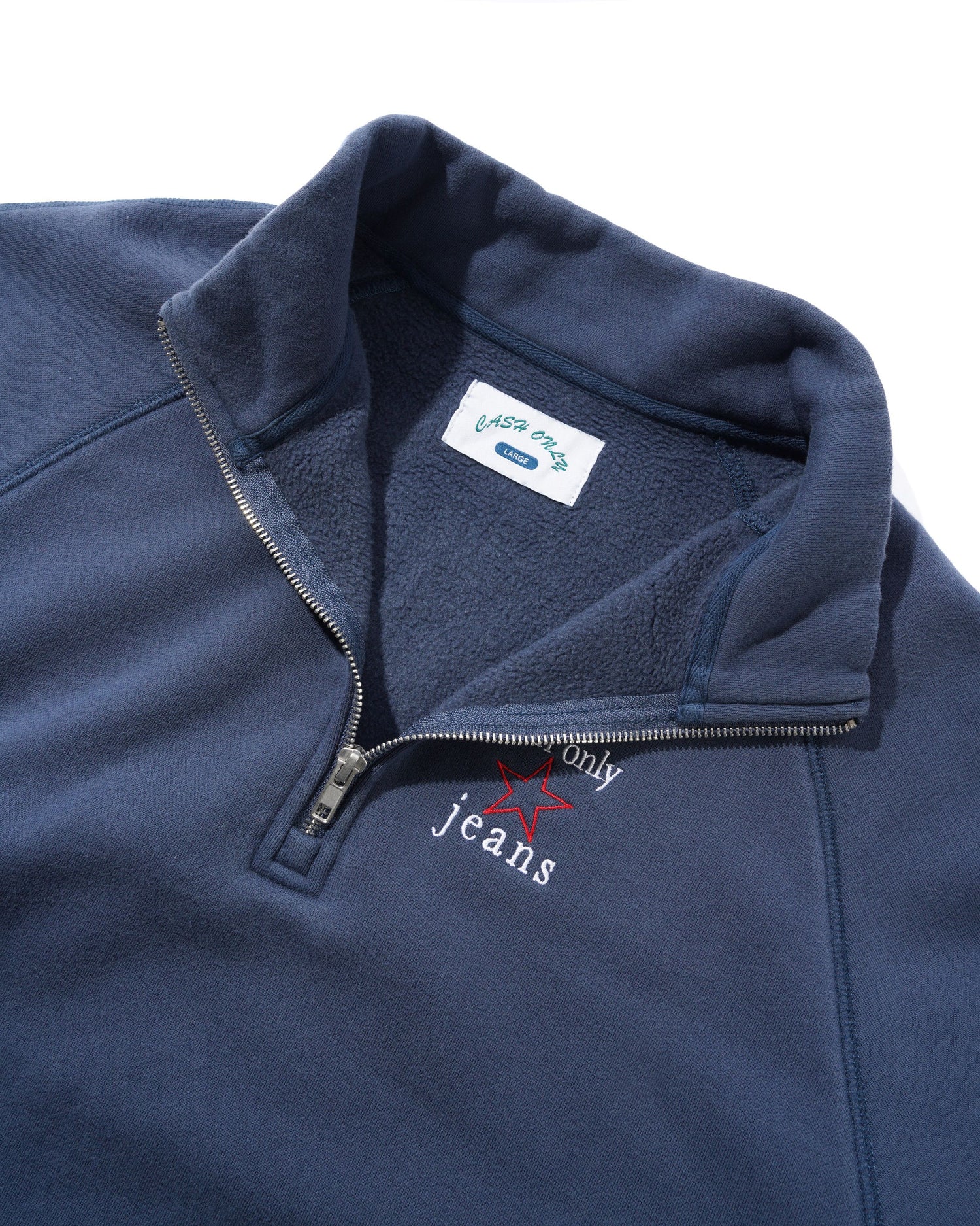 Star Quarter Zip, Washed Navy
