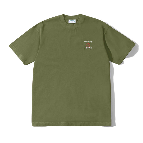 Cash Only Star Tee, Washed Army