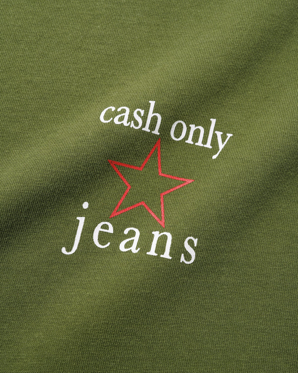 Cash Only Star Tee, Washed Army