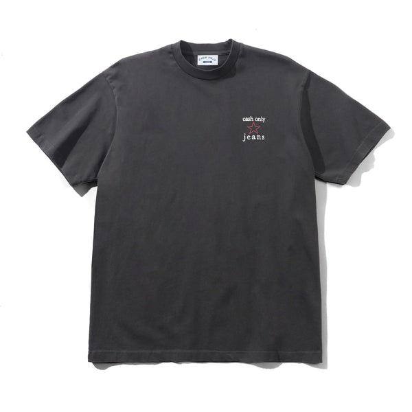 Cash Only Star Tee, Washed Black