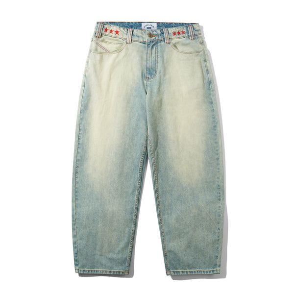 Cash Only Stars Denim Jeans, Sun Fade Wash