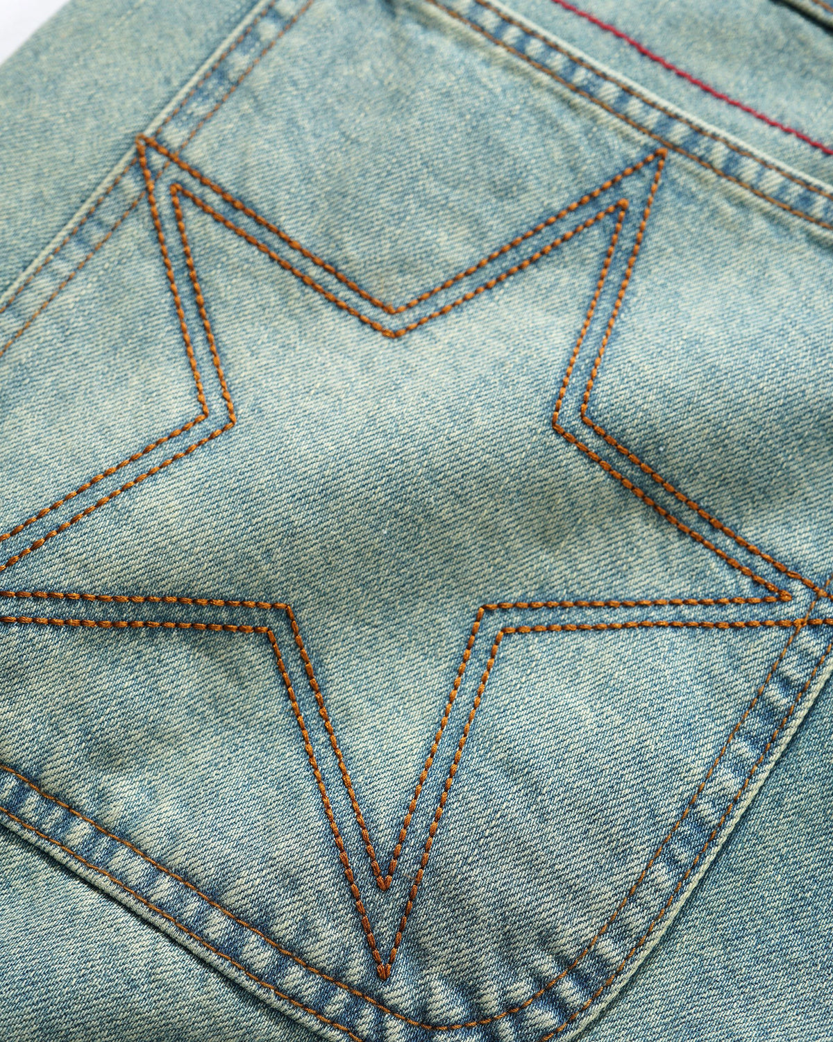 Stars Denim Shorts, Sun Fade Wash