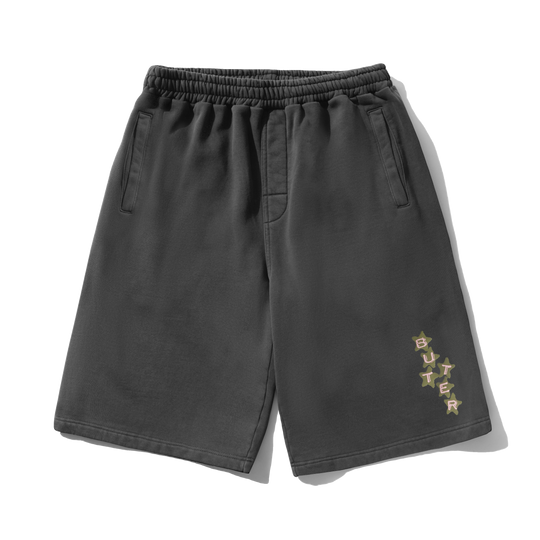 Stars Fleece Shorts, Washed Black