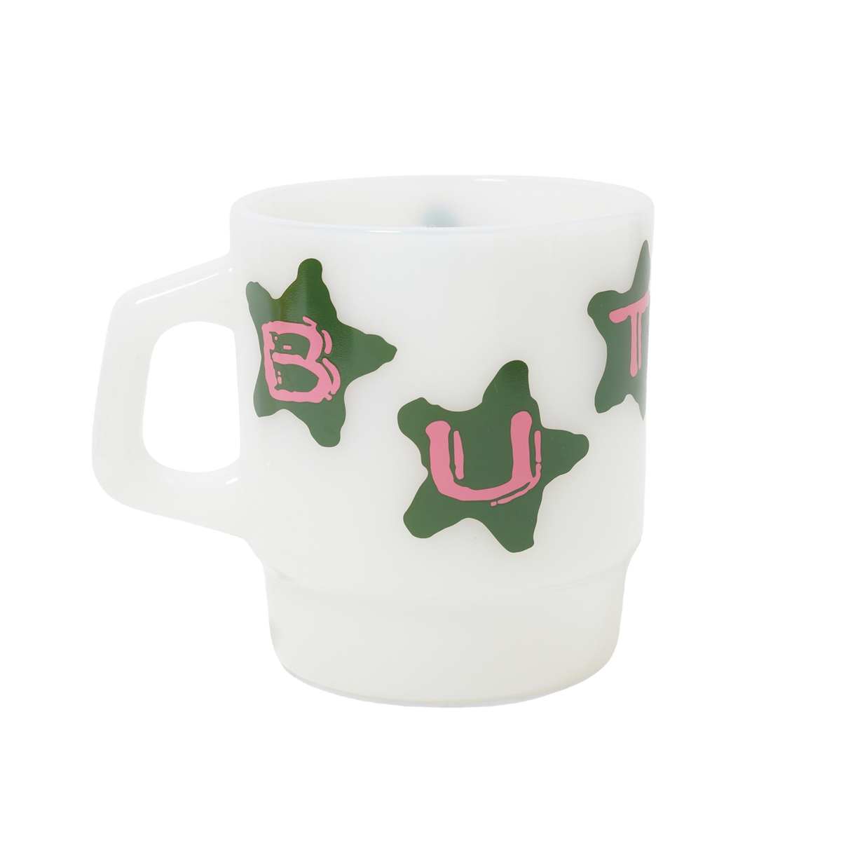 Stars Milk Glass, White