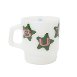 Stars Milk Glass, White