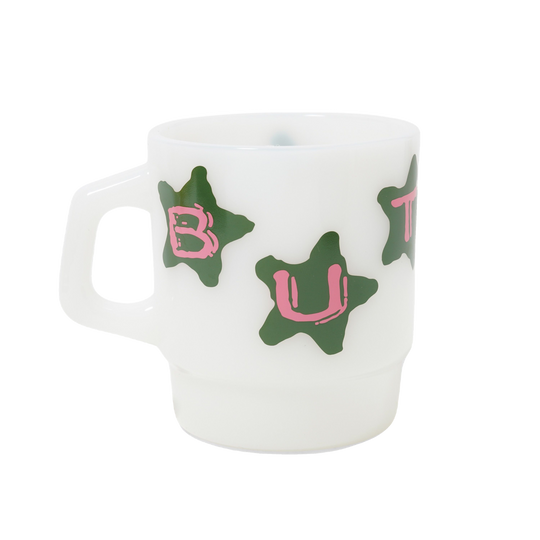 Stars Milk Glass, White