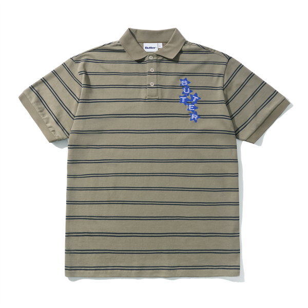 Butter Goods Stars Polo S/S Shirt, Khaki