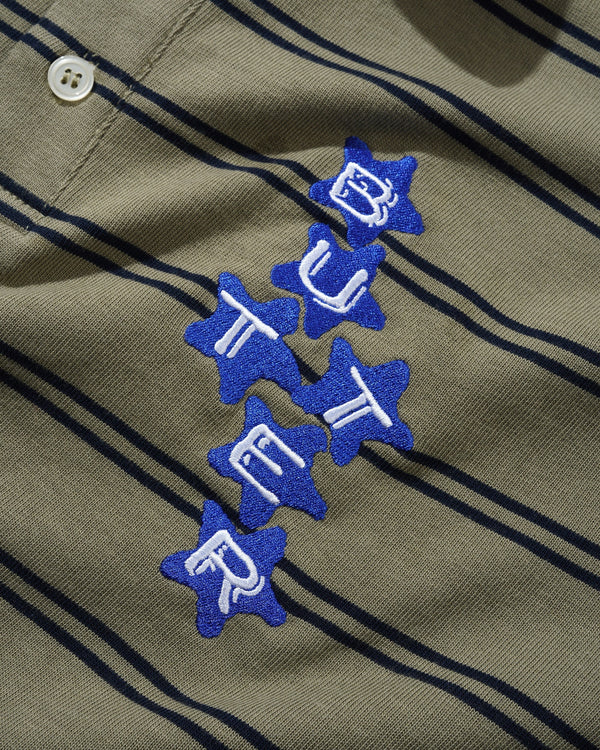 Butter Goods Stars Polo S/S Shirt, Khaki