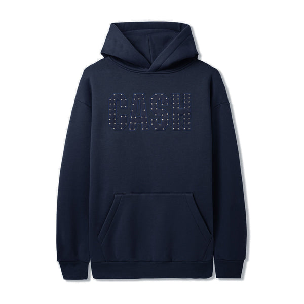 Cash Only Stars Pullover Hood, Navy