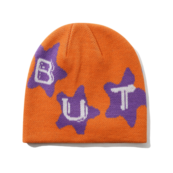 Butter Goods Stars Skully Beanie, Orange