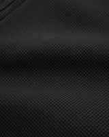 Stars Waffle Zip-Thru Hood, Black