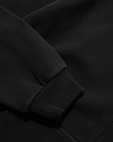 Stars Waffle Zip-Thru Hood, Black