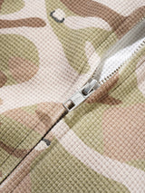 Stars Waffle Zip-Thru Hood, Desert Camo