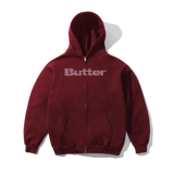 Stars Zip-Thru Hood, Burgundy