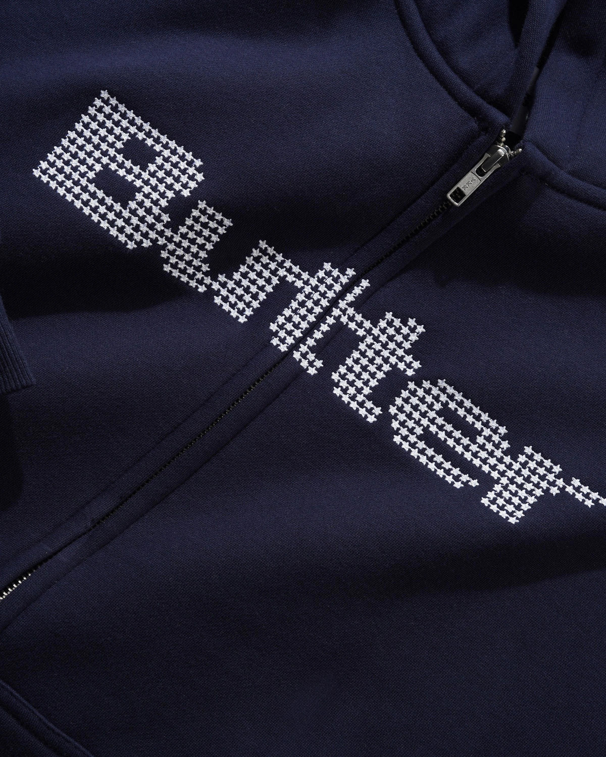 Stars Zip-Thru Hood, Navy