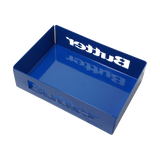 Stencil Logo Metal Tray, Blue