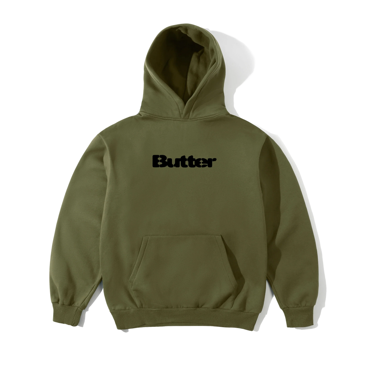 Stencil Logo Pullover Hood, Army