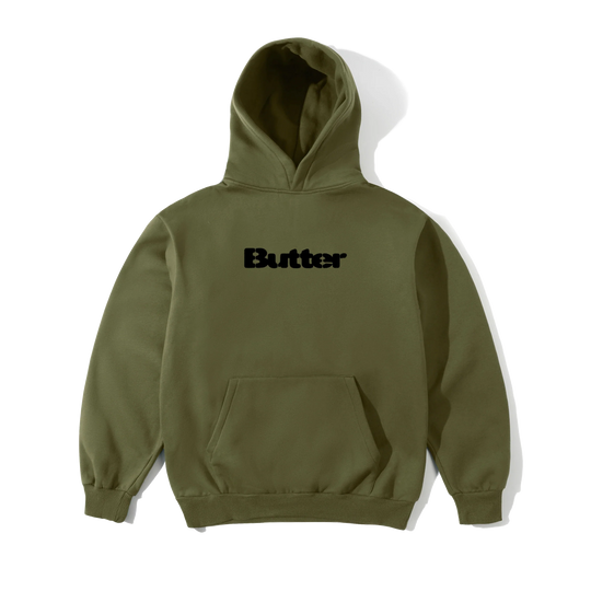 Stencil Logo Pullover Hood, Army