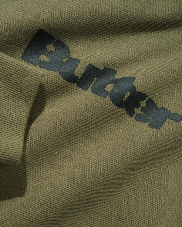 Butter Goods Stencil Logo Pullover Hood, Army