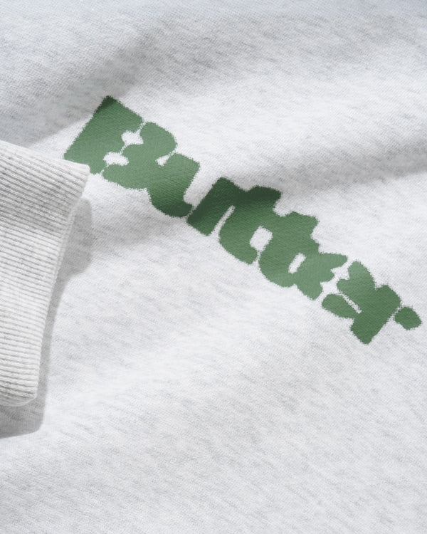 Butter Goods Stencil Logo Pullover Hood, Ash