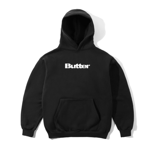 Stencil Logo Pullover Hood, Black