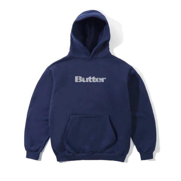 Butter Goods Stencil Logo Pullover Hood, Navy