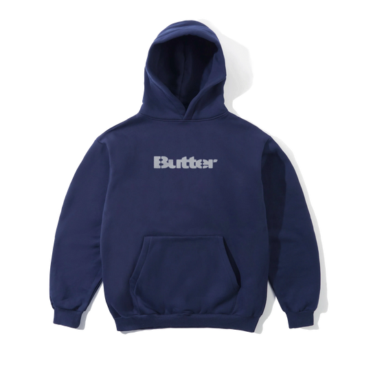 Stencil Logo Pullover Hood, Navy