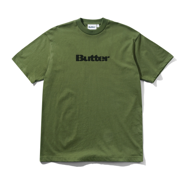 Butter Goods Stencil Logo Tee, Army