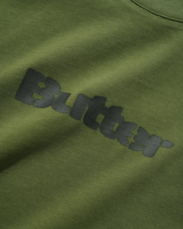 Butter Goods Stencil Logo Tee, Army