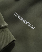 Stencil Pigment Dye Pullover Hood, Washed Army
