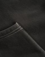 Stencil Pigment Dye Pullover Hood, Washed Black