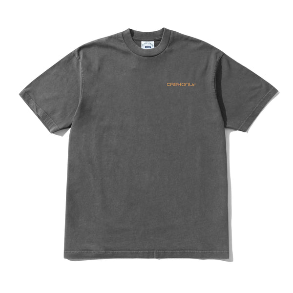 Cash Only Stencil Pigment Dye Tee, Washed Black