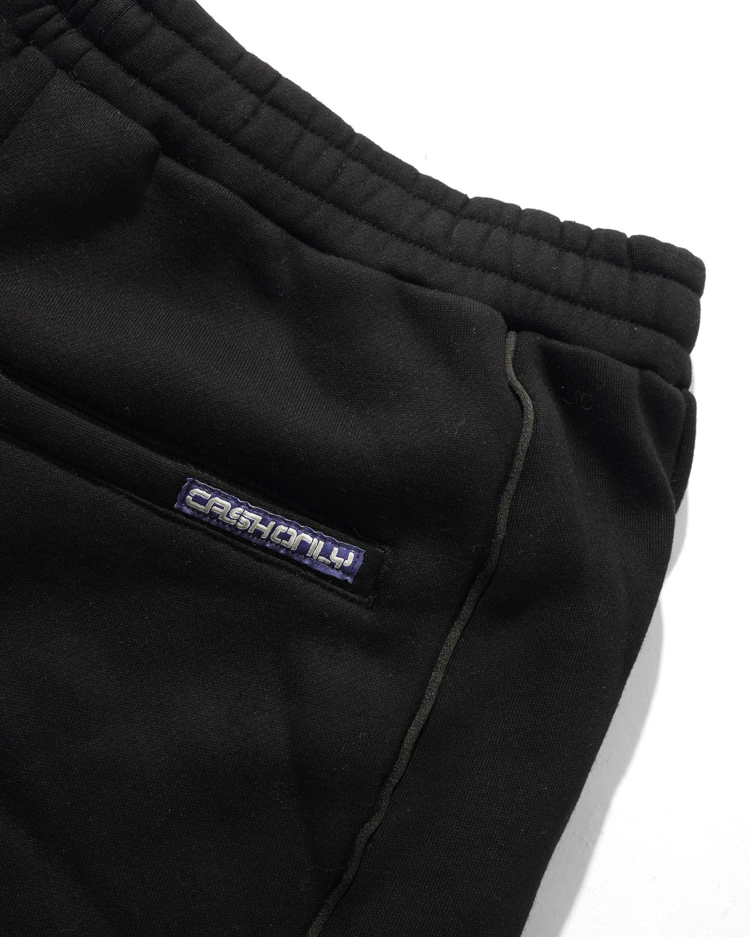 Stencil Track Pants, Black