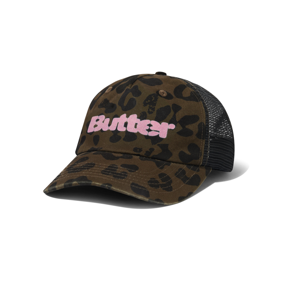 Stencil Trucker Cap, Leopard