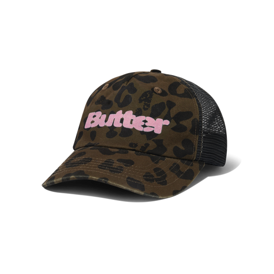Stencil Trucker Cap, Leopard