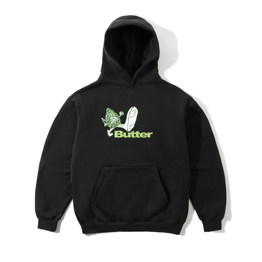 Steppin' Logo Pullover Hood, Black