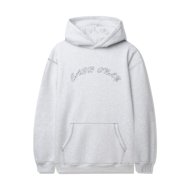 Cash Only Stitch Logo Pullover Hood, Ash