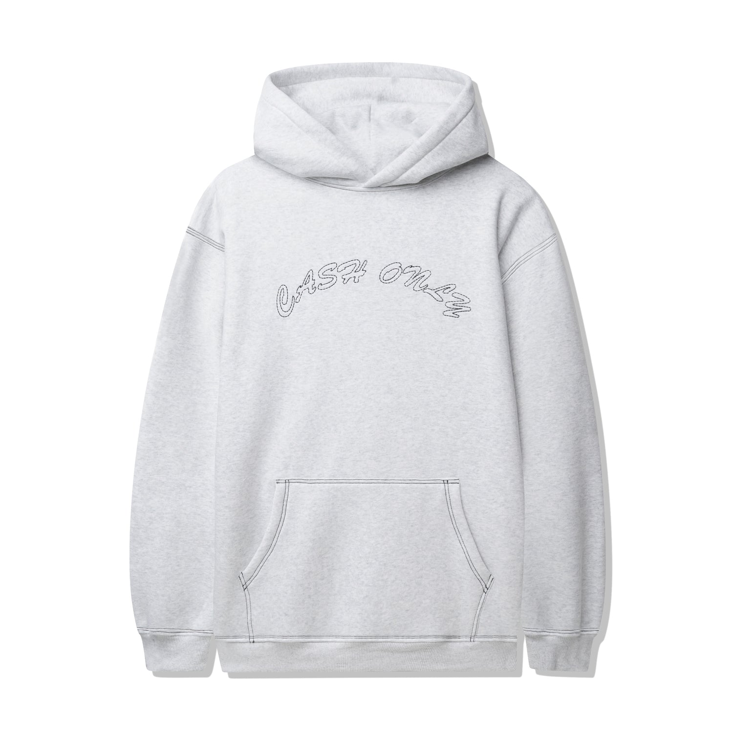 Stitch Logo Pullover Hood, Ash