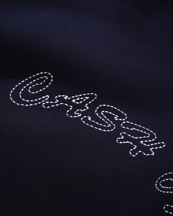 Cash Only Stitch Logo Pullover Hood, Deep Navy