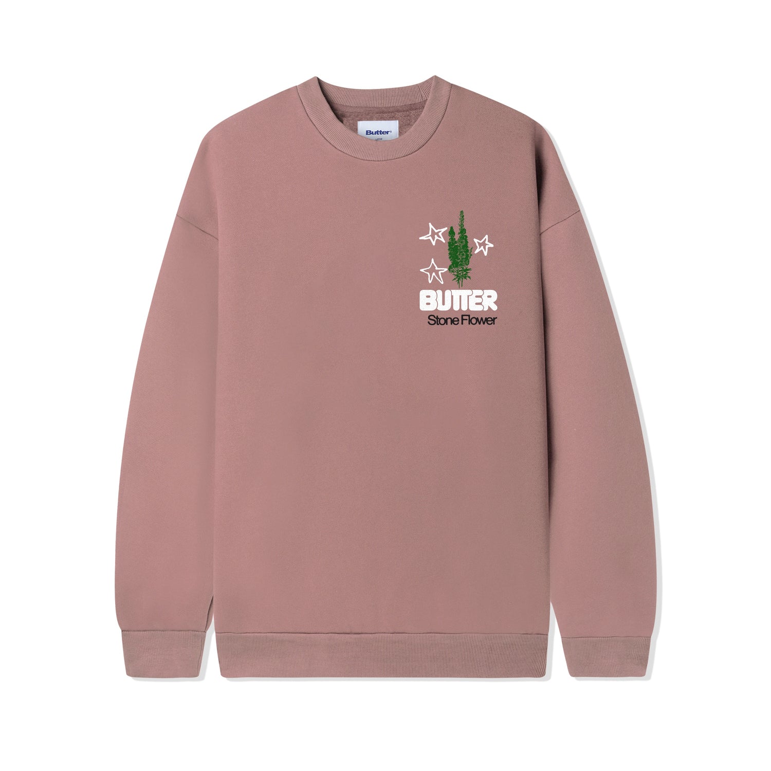 Stone Flower Crewneck, Dusty Rose