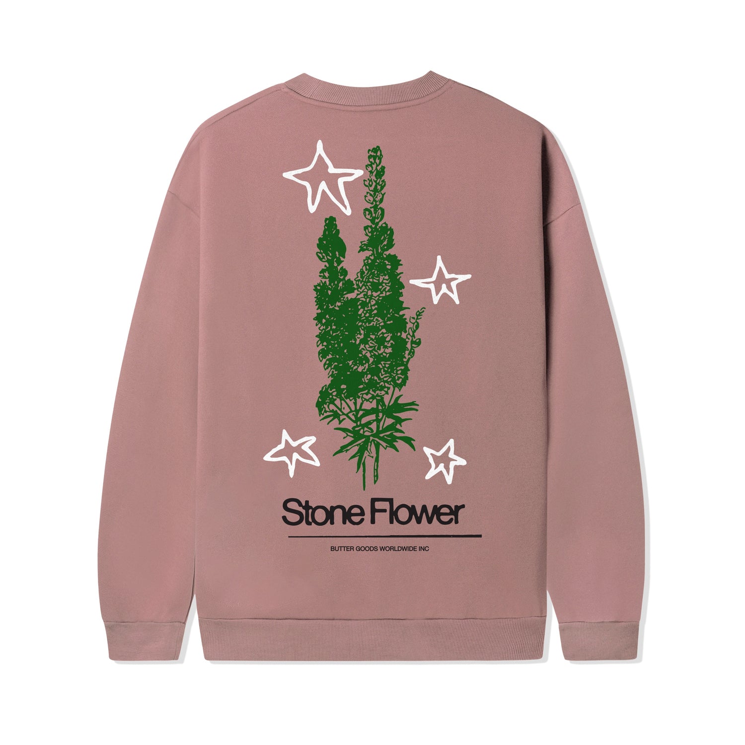 Stone Flower Crewneck, Dusty Rose