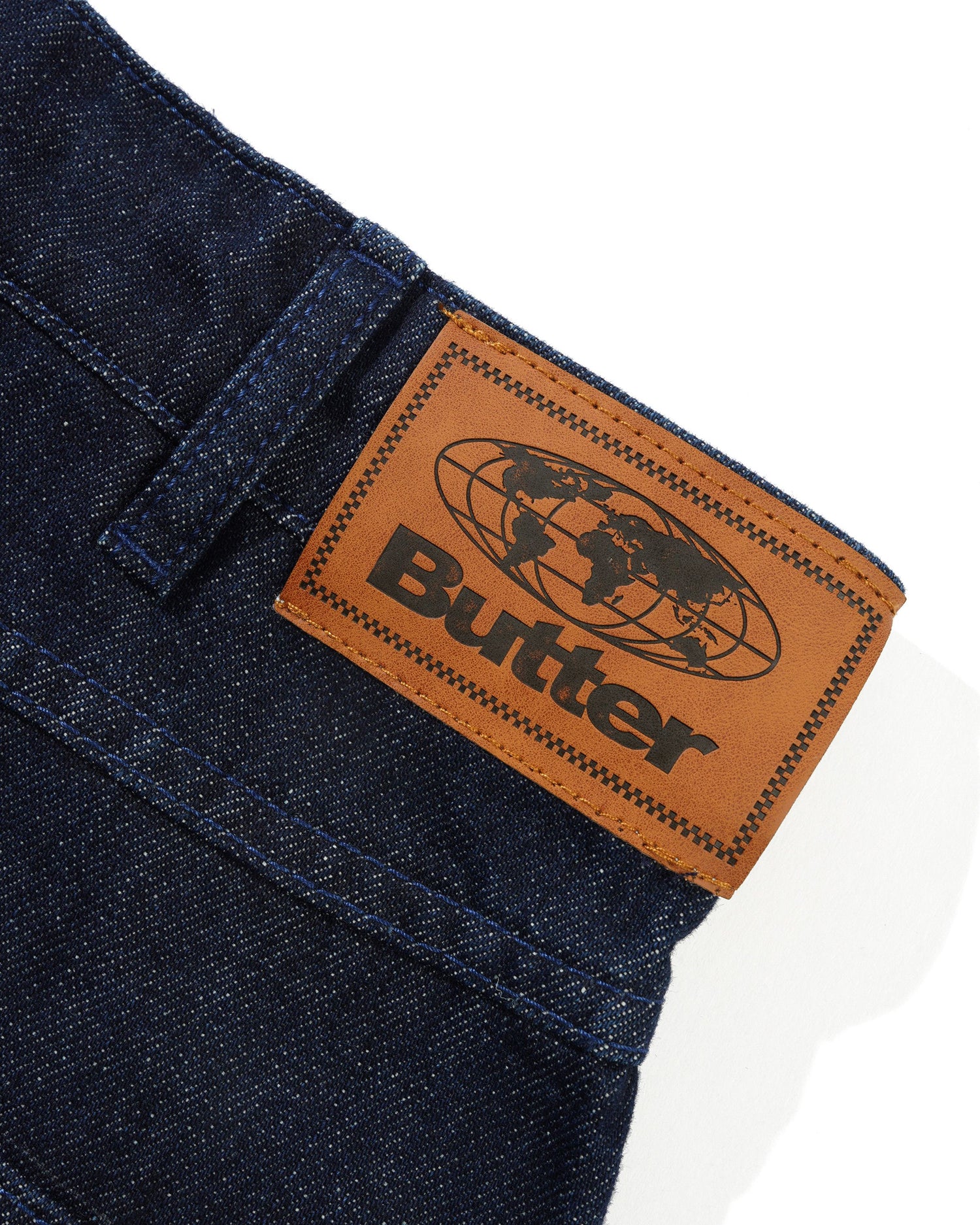 Straight Leg Denim Jeans, Dark Indigo