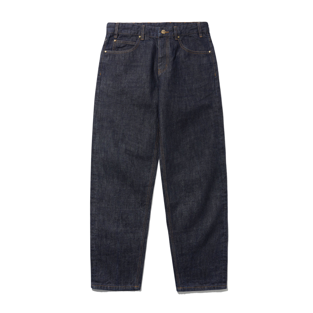 Straight Leg Denim Jeans, Selvedge Blue
