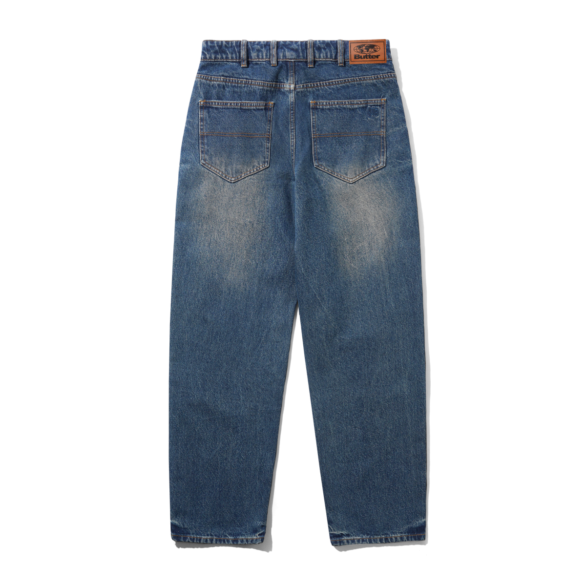 Straight Leg Denim Jeans, Vintage Indigo Wash