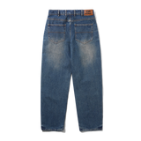 Straight Leg Denim Jeans, Vintage Indigo Wash