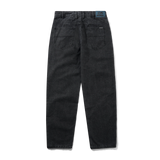 Straight Leg Denim Jeans, Streaky Faded Black