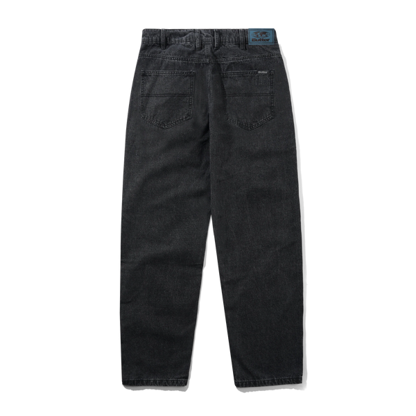 Butter Goods Straight Leg Denim Jeans, Streaky Faded Black