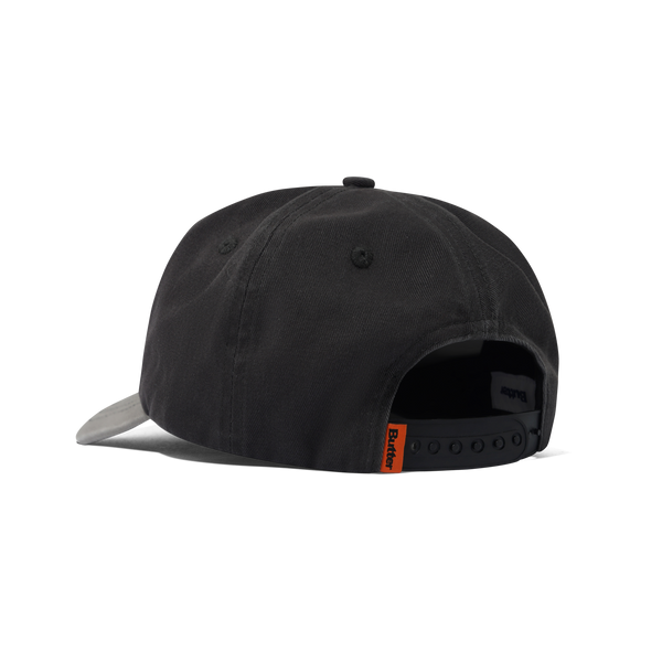 Butter Goods Stretch 5 Panel Cap, Washed Charcoal